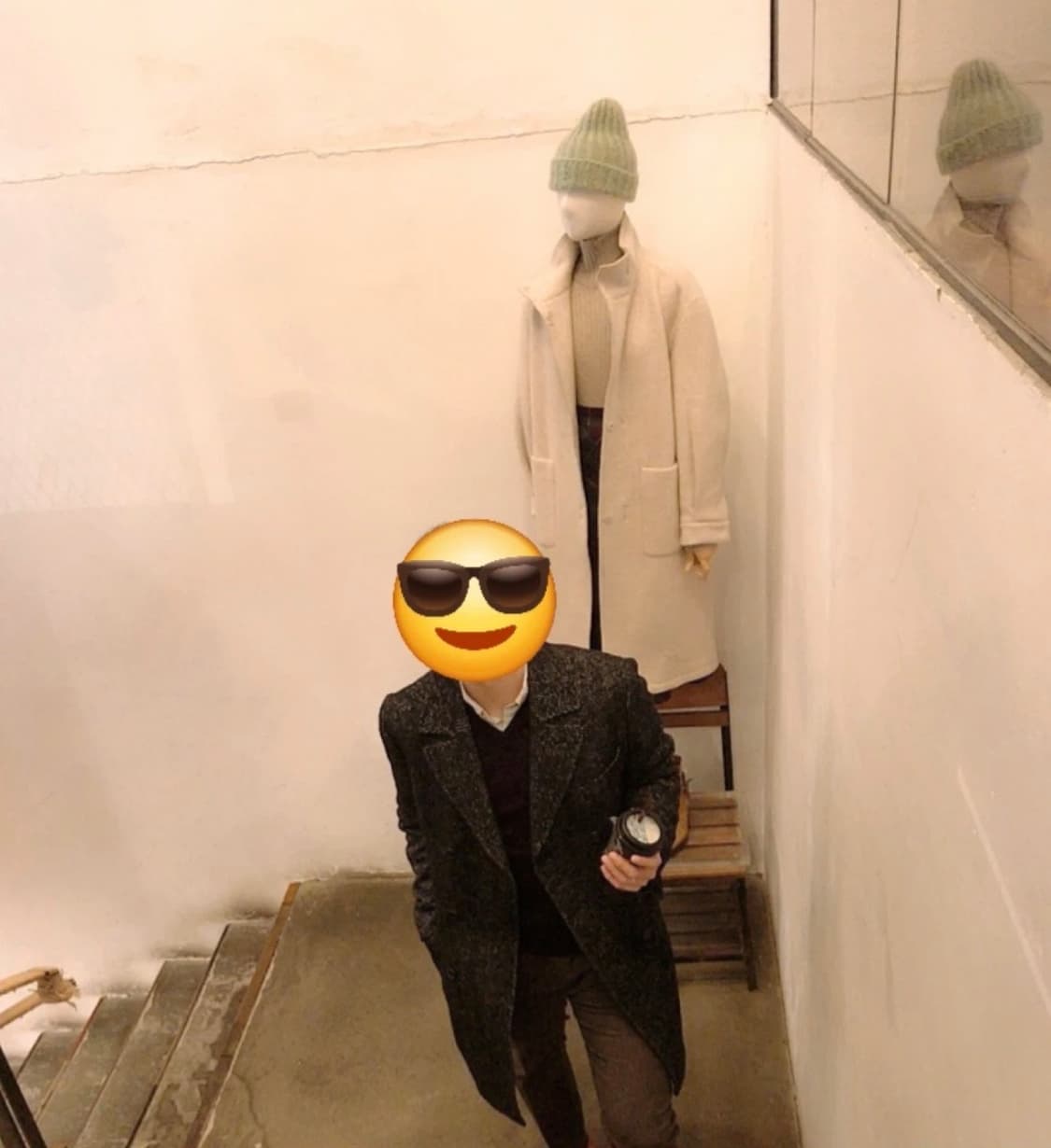 마시모두띠남성헤링본코트 상품이미지2