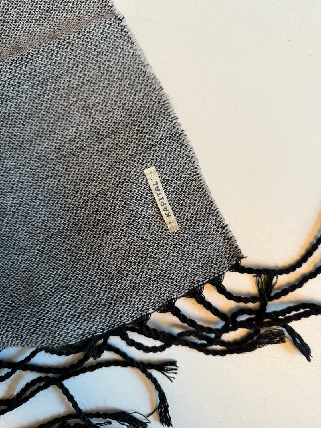 kapital 캐피탈 울 본 머플러 블랙 상품이미지5