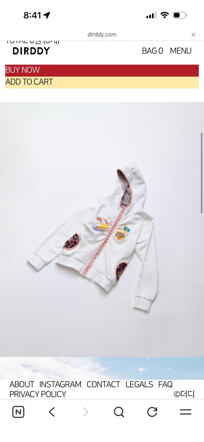 Dirddy 더디 baby sister's hoodie후드집업 상품이미지1