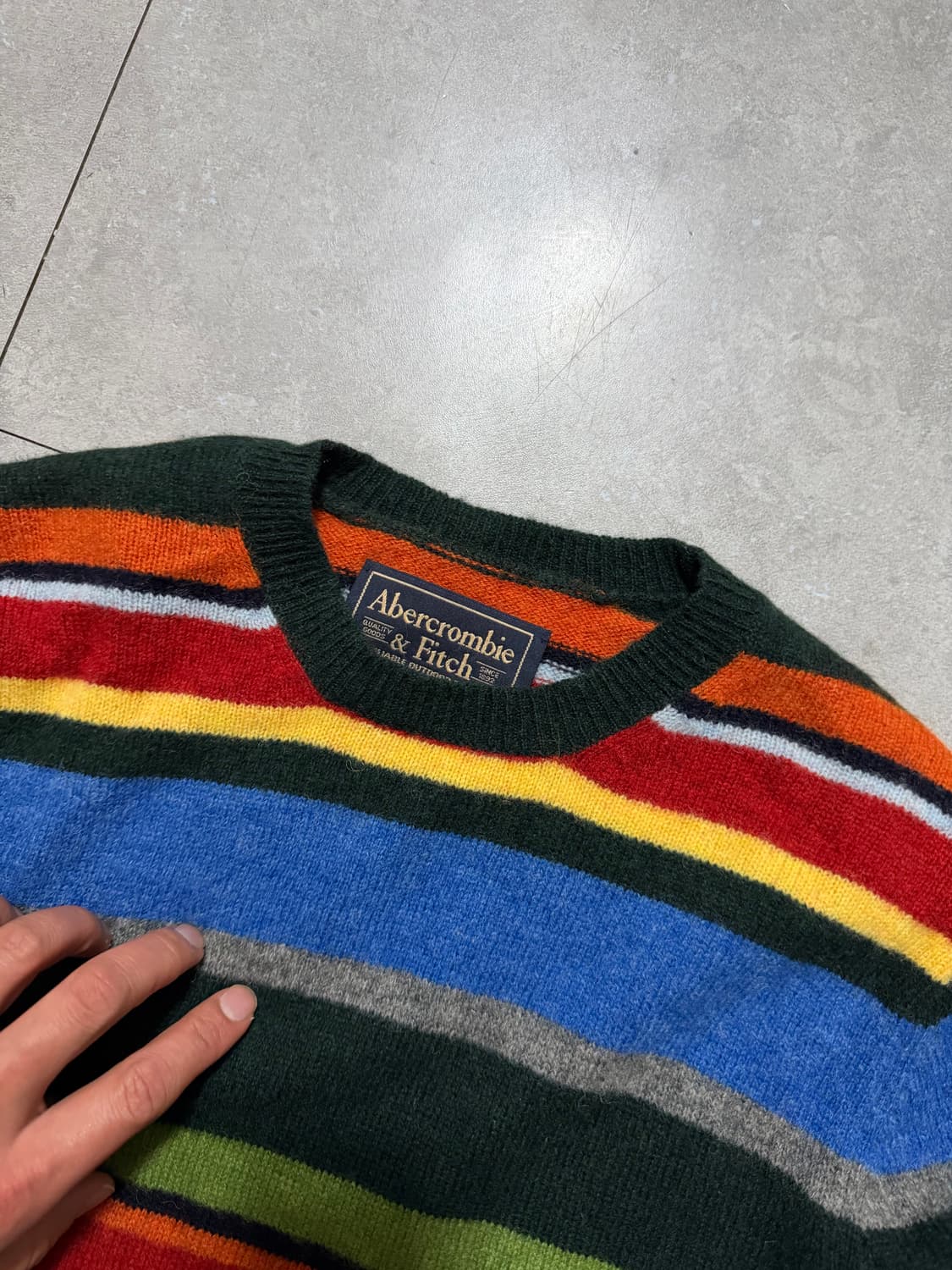 00s 아베크롬비 멀티컬러 빈티지 울 니트 100size   상품이미지7