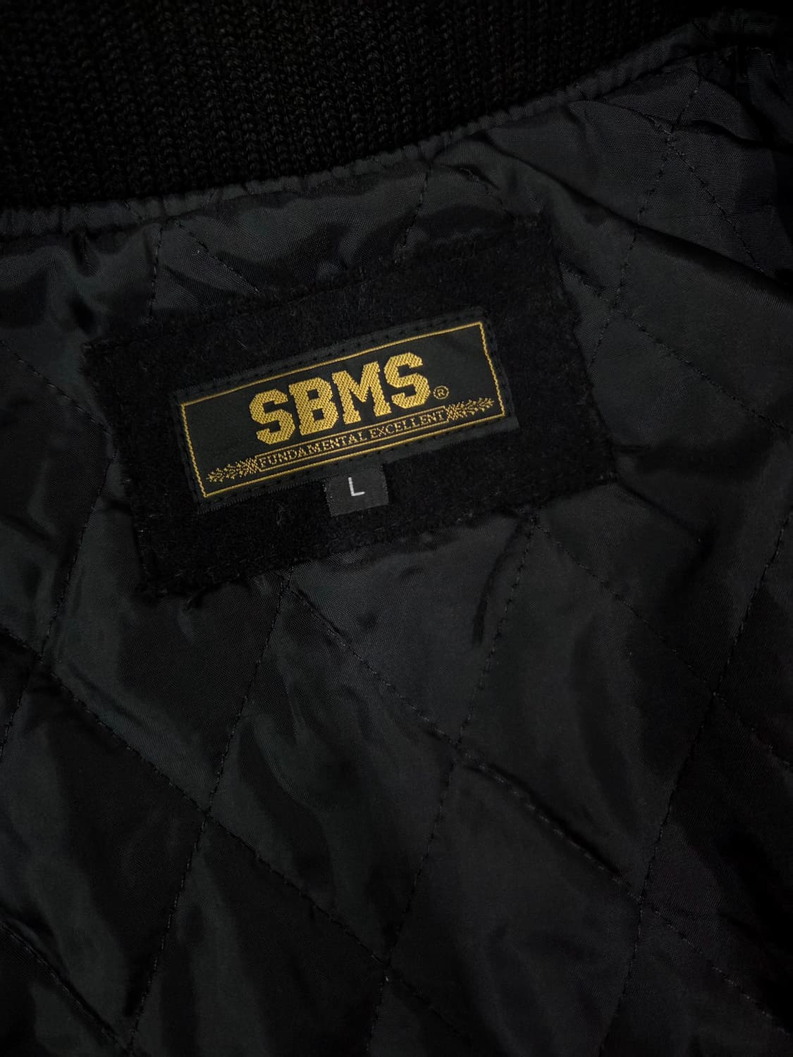 SBMS 카우 레더 금장 지퍼 울 바시티 재킷 상품이미지10