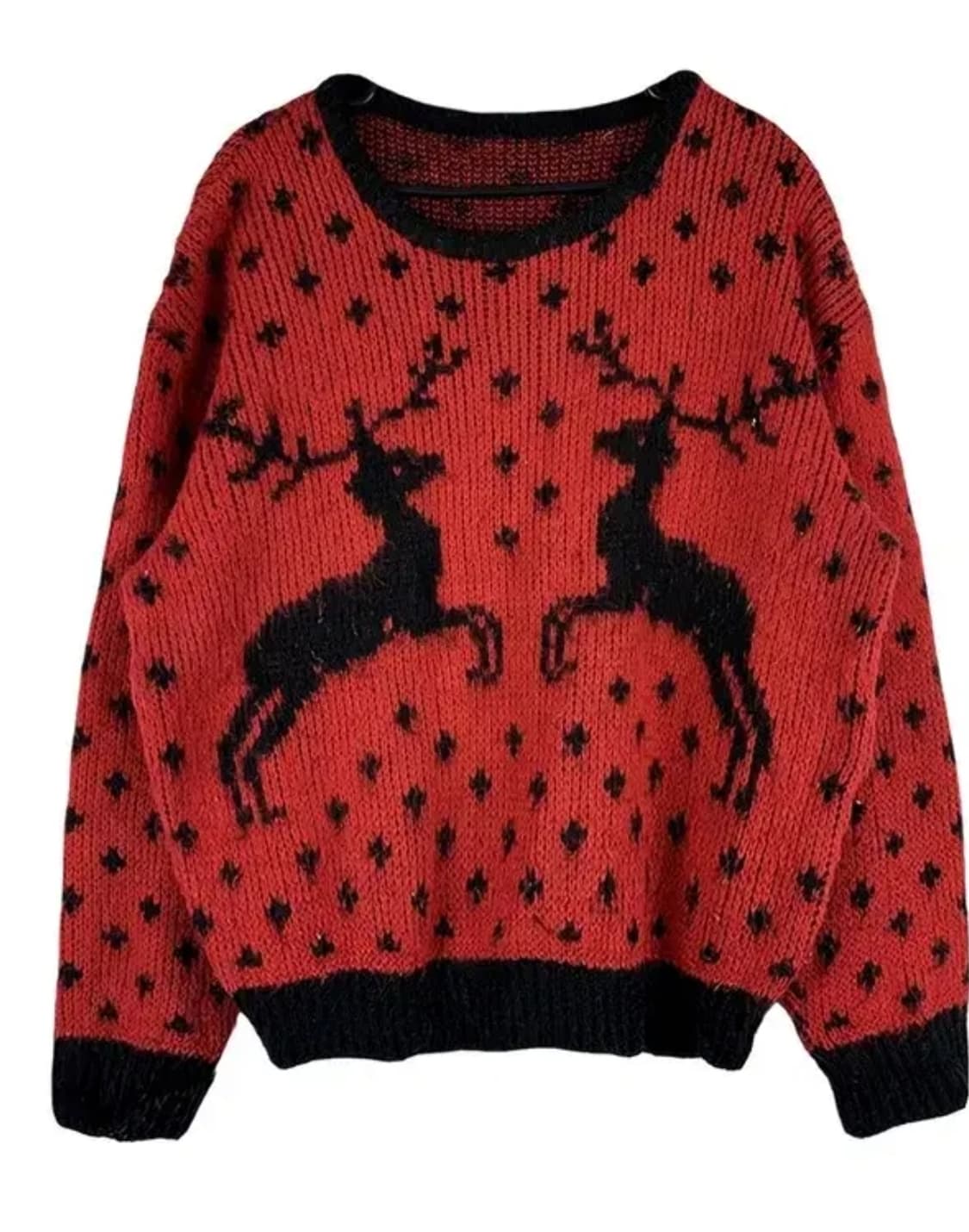 빈티지 루돌프 레드 니트 맨투맨 상품이미지1