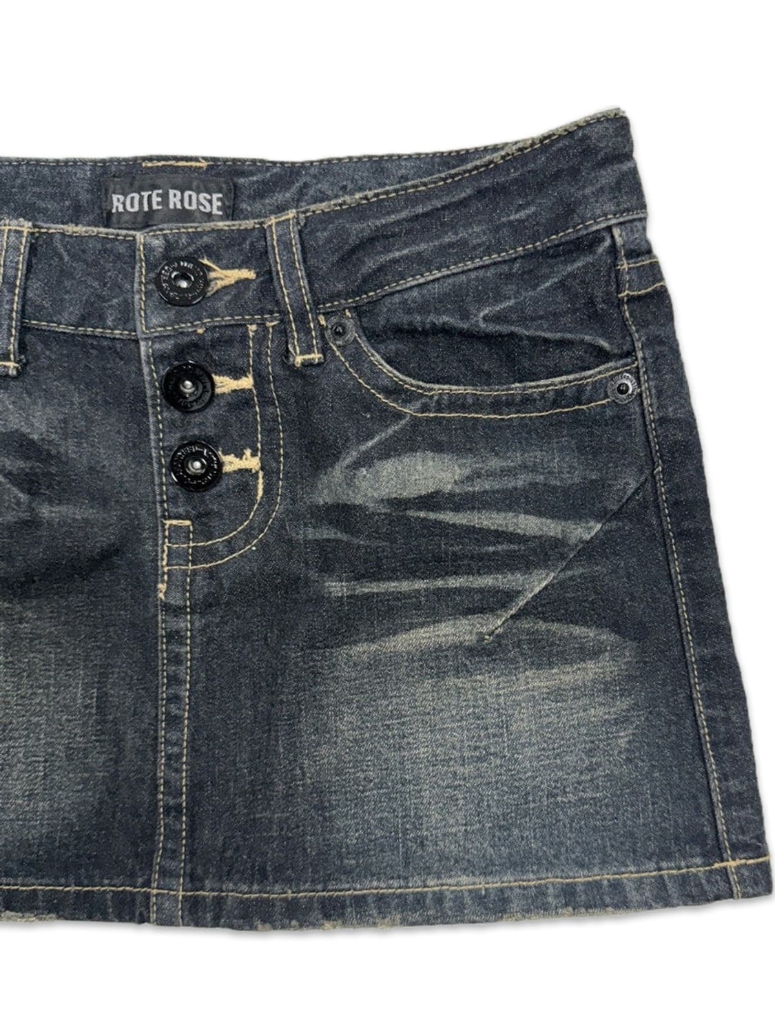 빈티지 ROTE ROSE 로우라이즈 데님 미니 스커트 상품이미지2