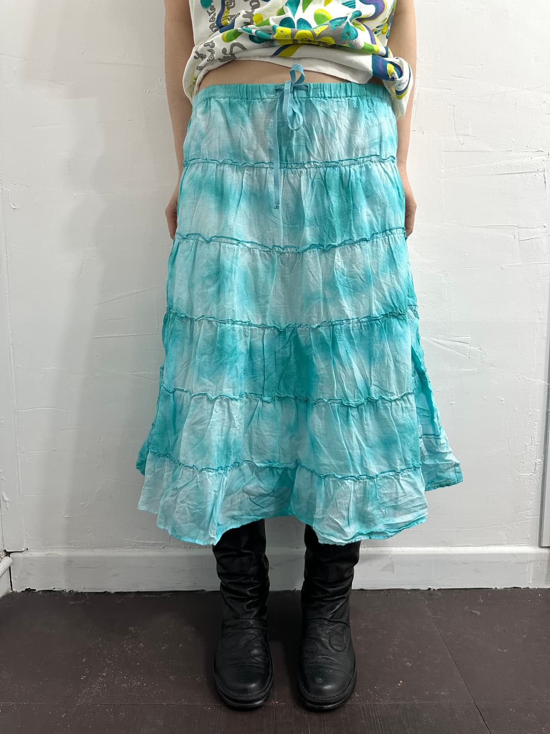 tie-dye tiered skirt 상품이미지1