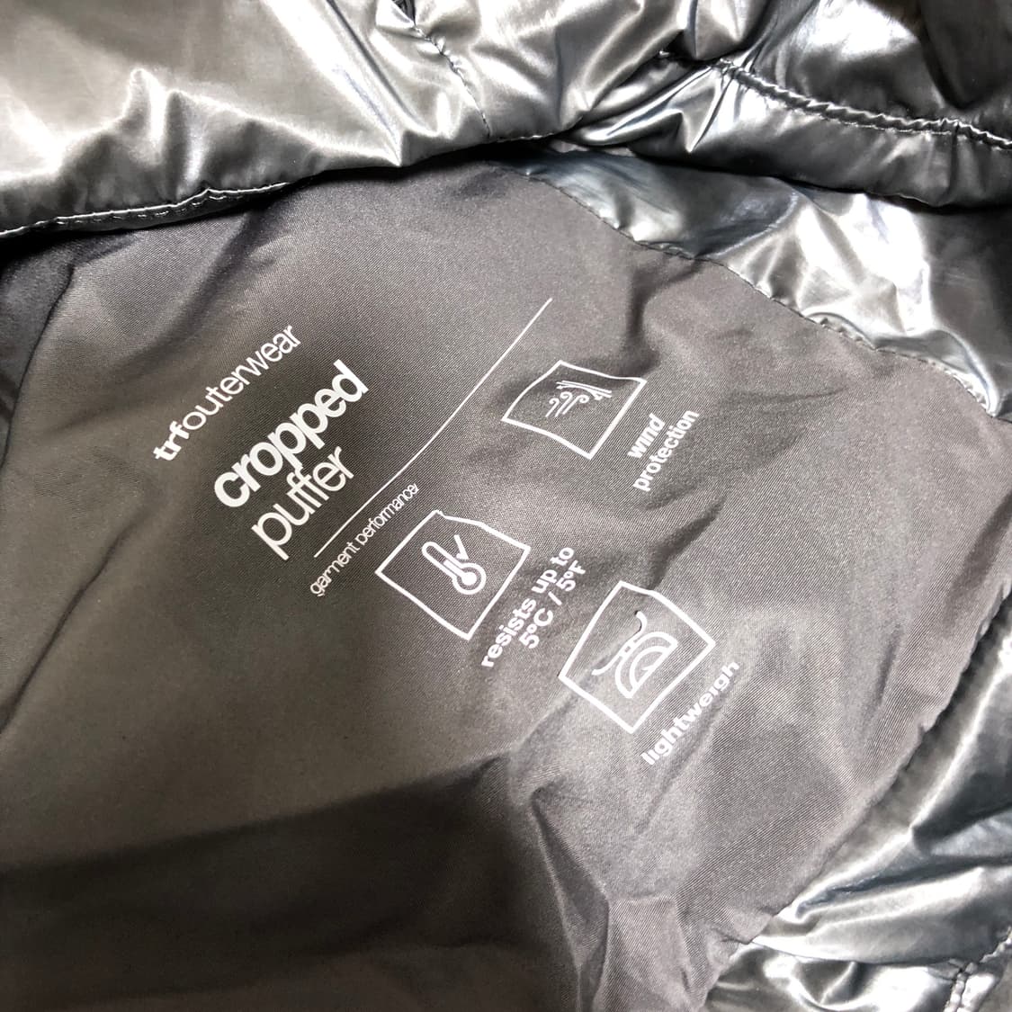 자라 글로시 윈드프로텍션 크롭 패딩 s 상품이미지6