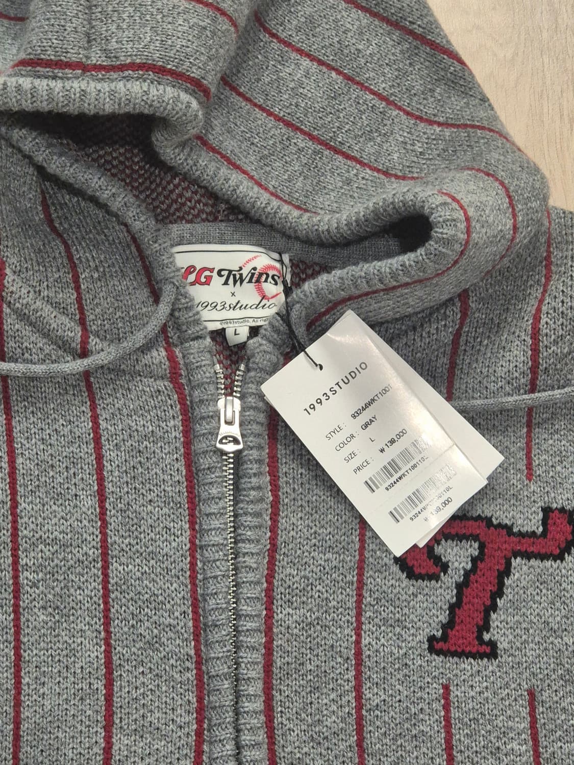 LG트윈스콜라보 후드집업스웨터 1993 상품이미지2