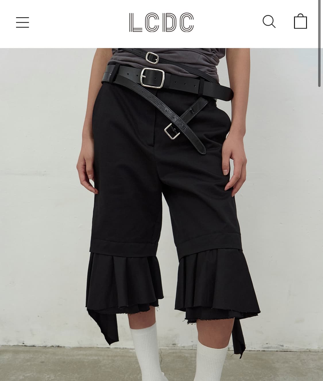 LCDC TM RUFFLE DETAIL BERMUDA SHORTS 상품이미지1