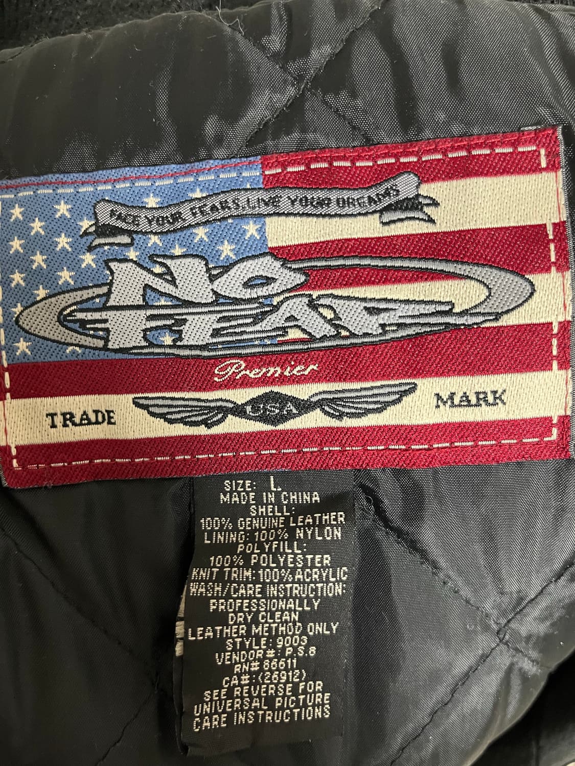 90s no fear(노피어) 빈티지 레더 스냅 자켓 상품이미지3