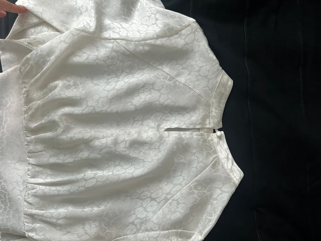 체리퀴리 레오파드 자가드 크롭 블라우스 1사이즈 상품이미지9