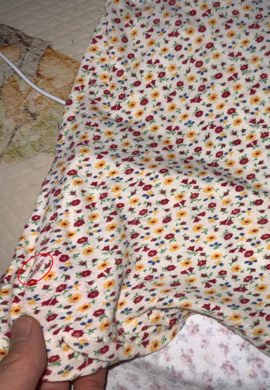 꼼데가르송 트리콧 플라워 패턴탑 (하자발견 가격인하) 상품이미지9