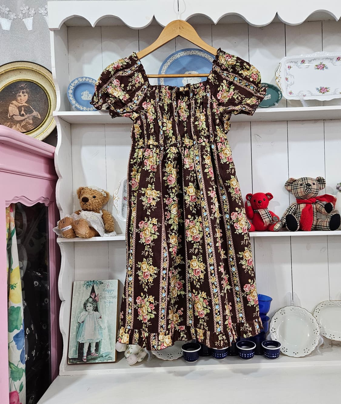 0327 리즈리사(LIZ LISA) 로즈 플라워 스모크 원피스 상품이미지1