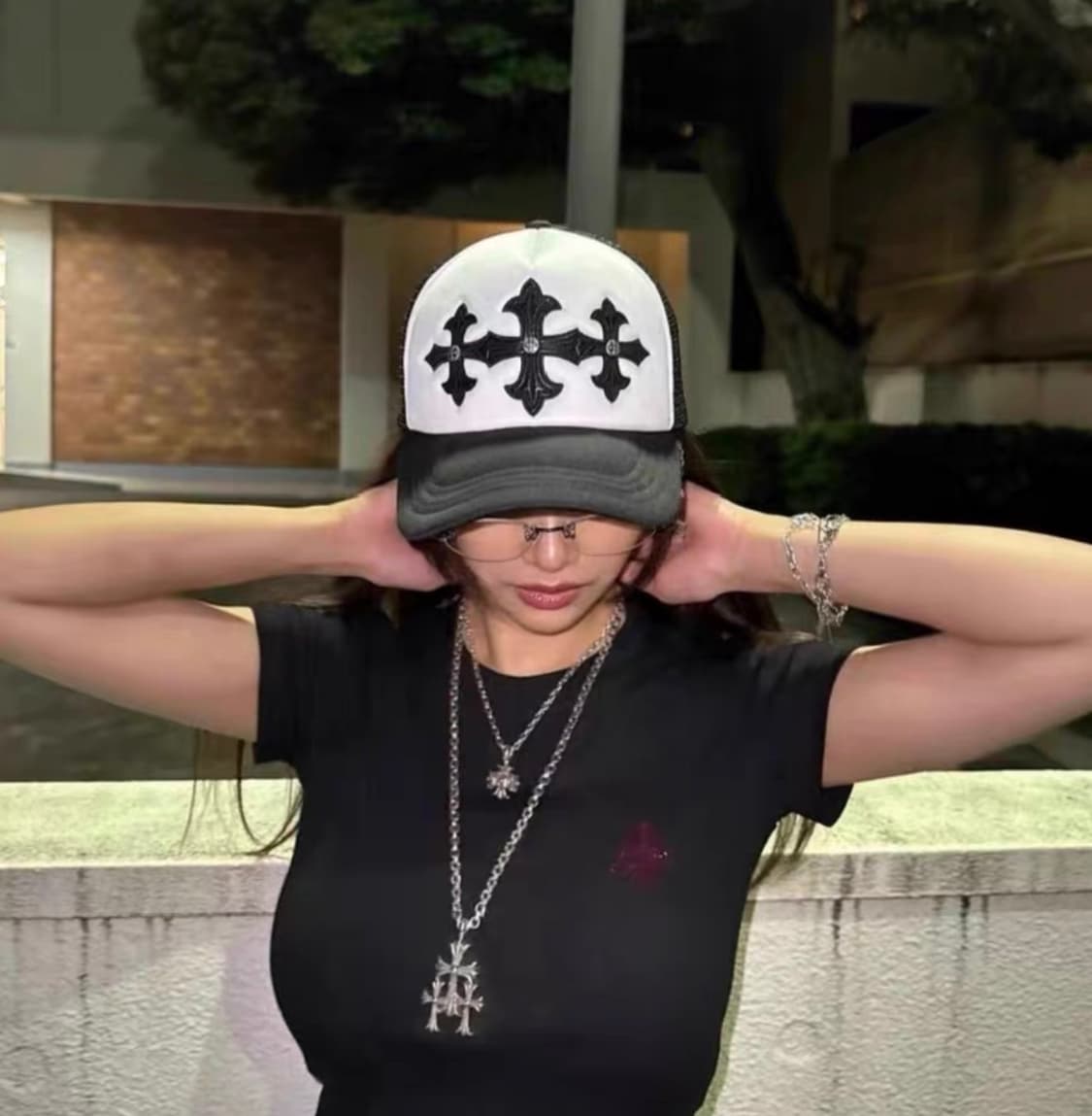 Supplier 서플라이어 십자가 레더 패치 메쉬 스냅백 모자 상품이미지6