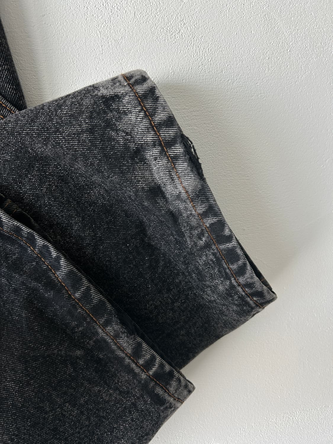 버터굿즈 weathergear 데님 배기 팬츠 / 블랙,30 상품이미지7