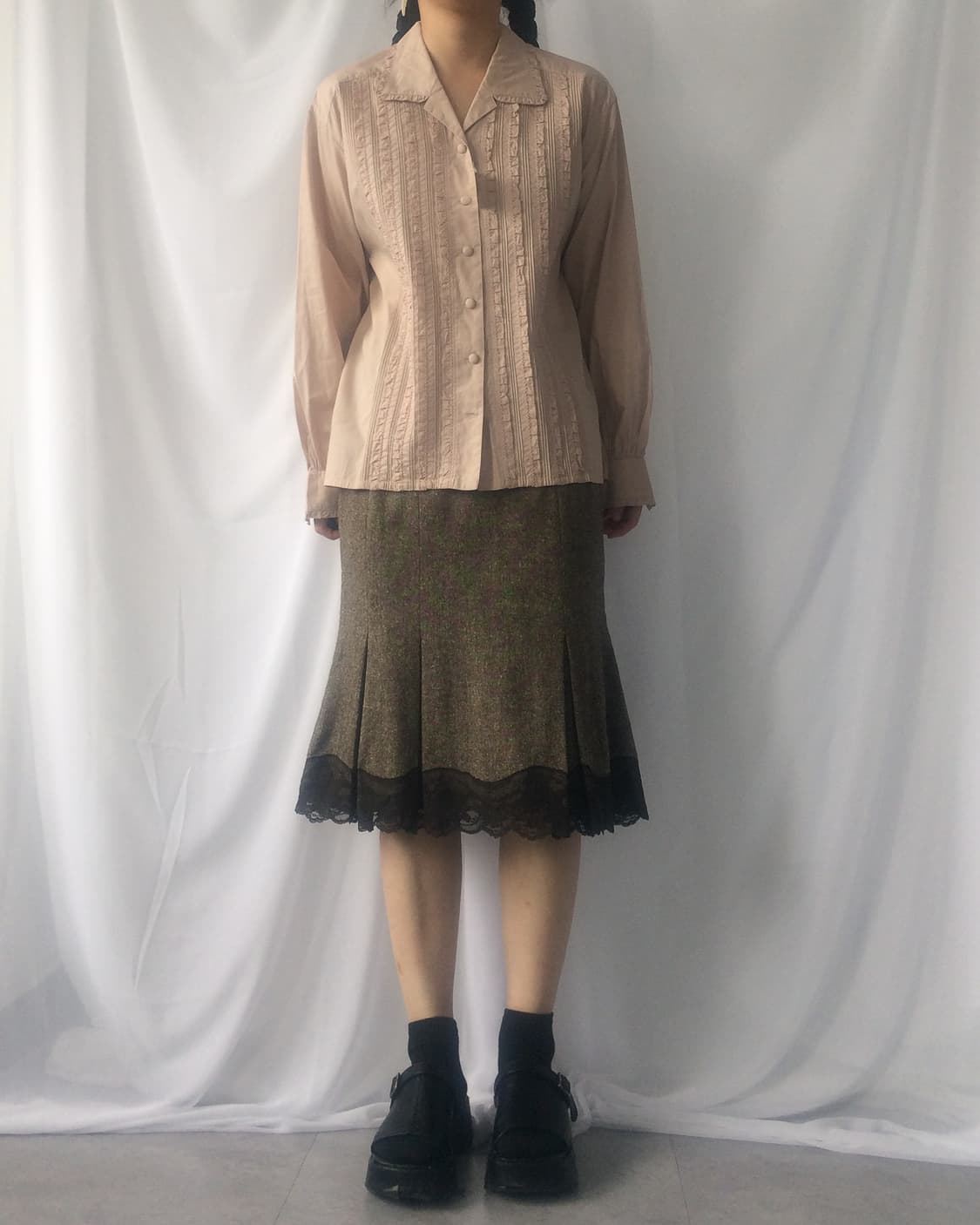 Frill point shirt jacket 상품이미지6