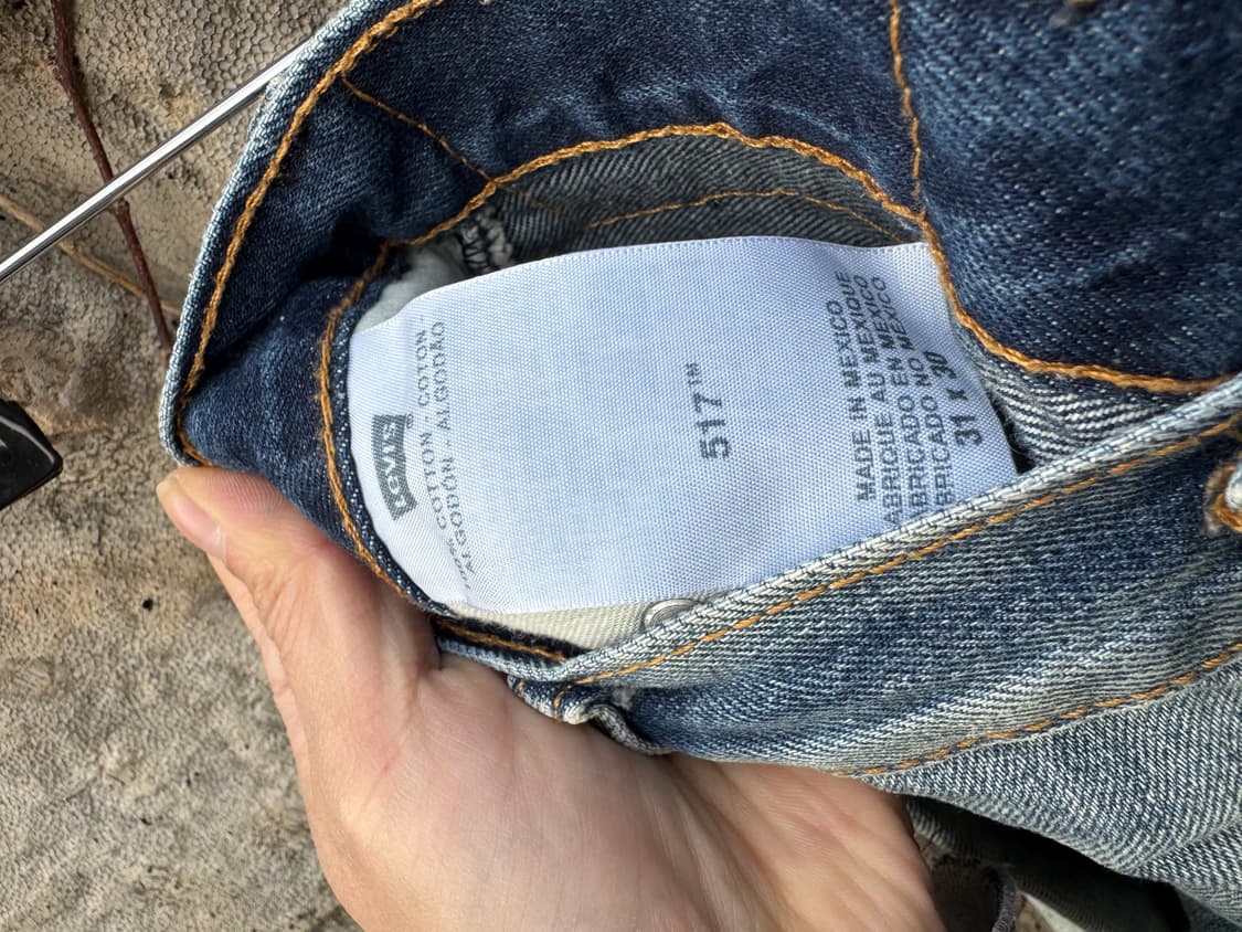 리바이스 빈티지 517 부츠컷 워싱 데님 팬츠 상품이미지7