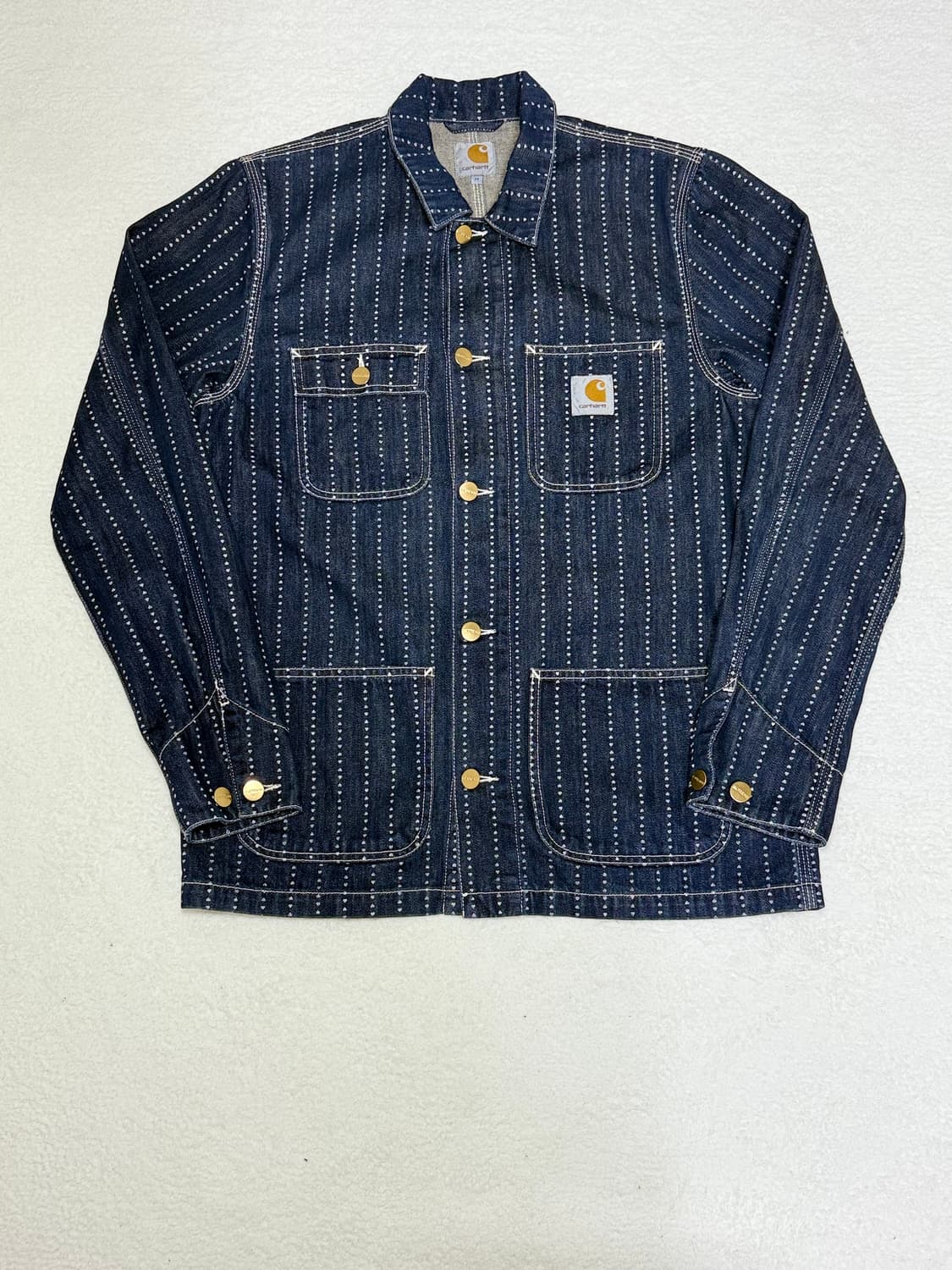 칼하트 데님 스트라이프 워크 자켓 상품이미지1