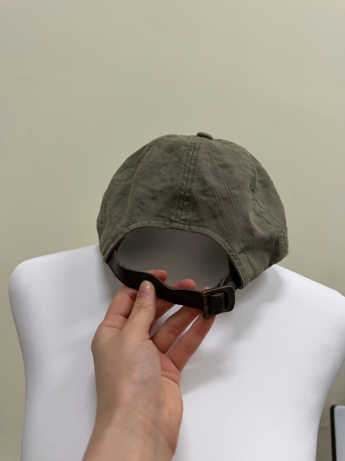 유일매물 본더치 카키색 y2k 볼캡 상품이미지3