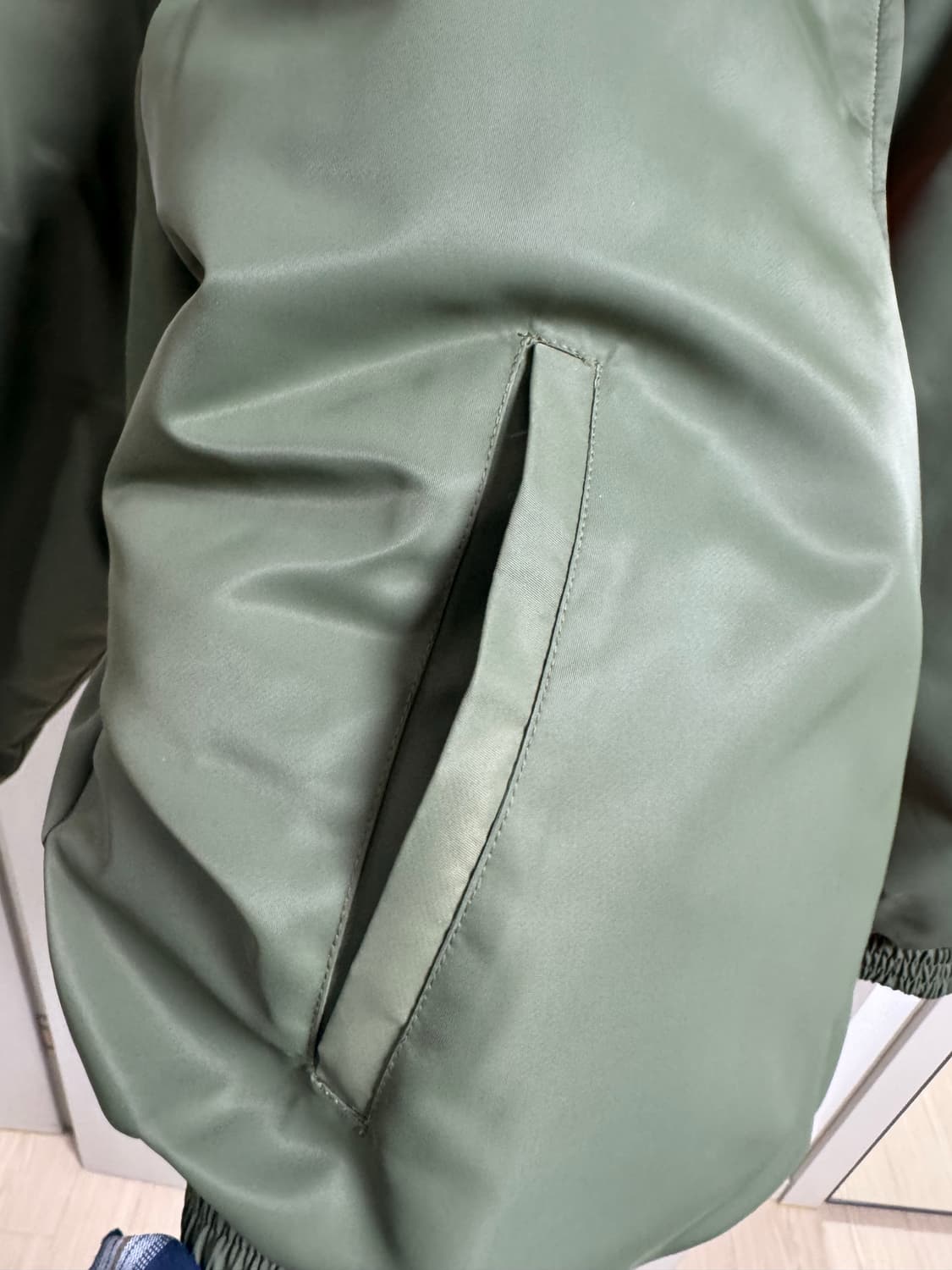 (os) 논노드 러스터 봄버 재패니스 새틴 카키 상품이미지7