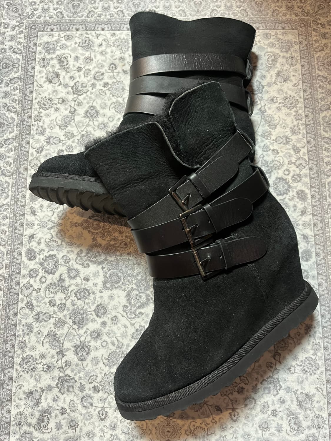 230 Ash 아쉬 히든 웨지 스웨이드 멀티 버클 부츠 상품이미지2