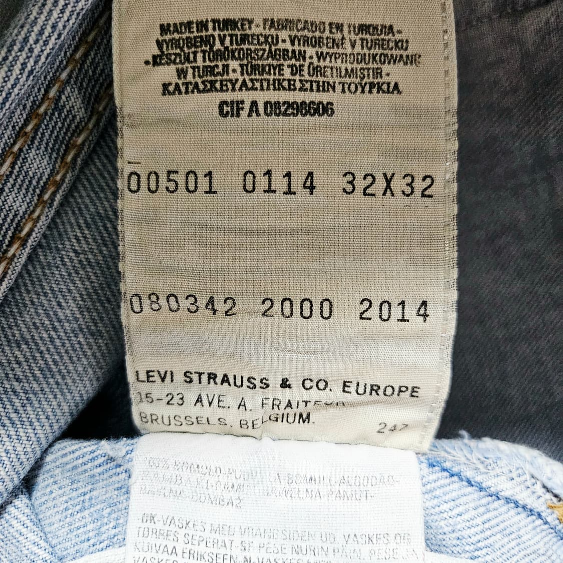 [실사31][리바이스]90's 유럽판 501®오리지널 클래식핏 데님 상품이미지8