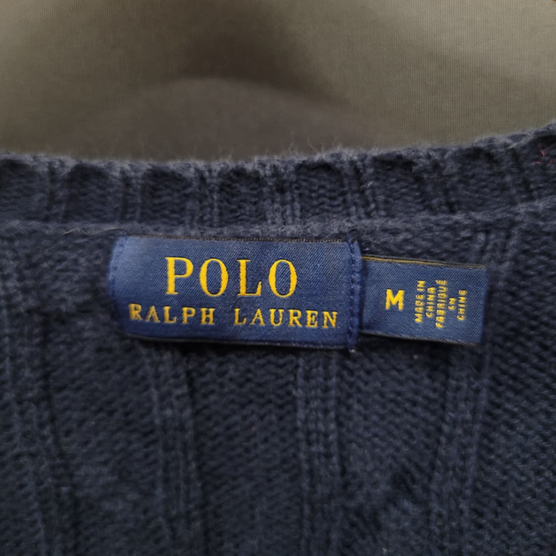 Ralph Lauren 랄프로렌 빈티지  자수로고 케이블 브이넥 니트  상품이미지5