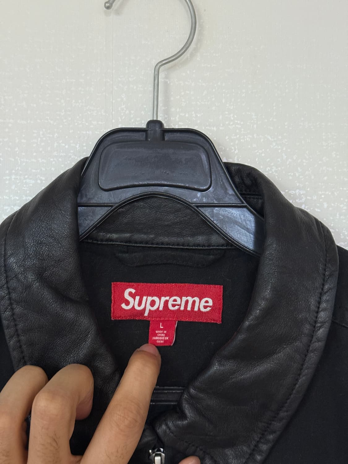 슈프림 레더 카라 유틸리티 재킷 L 상품이미지5
