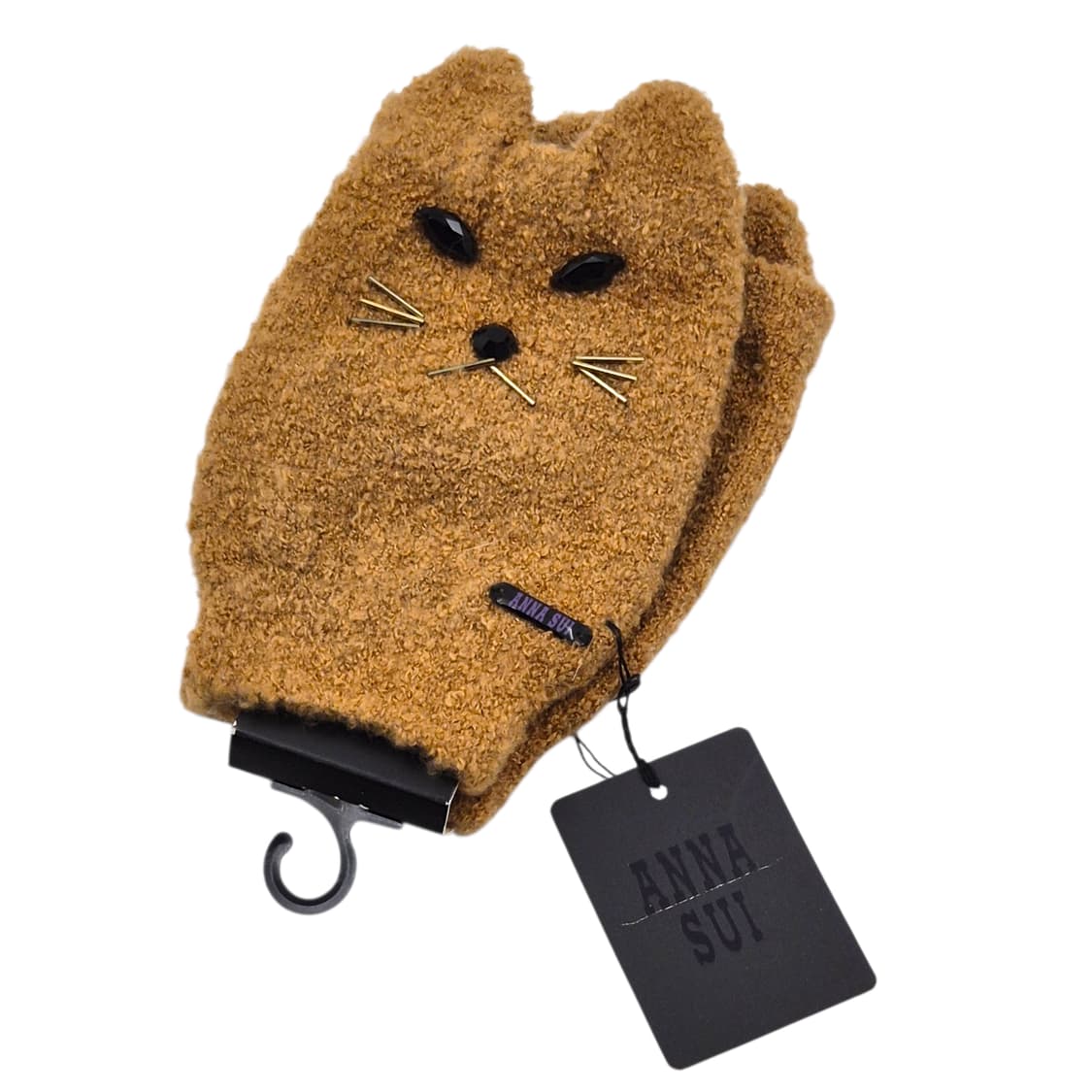 10s 안나수이 핑거리스 고양이 부클 니트 장갑 상품이미지1