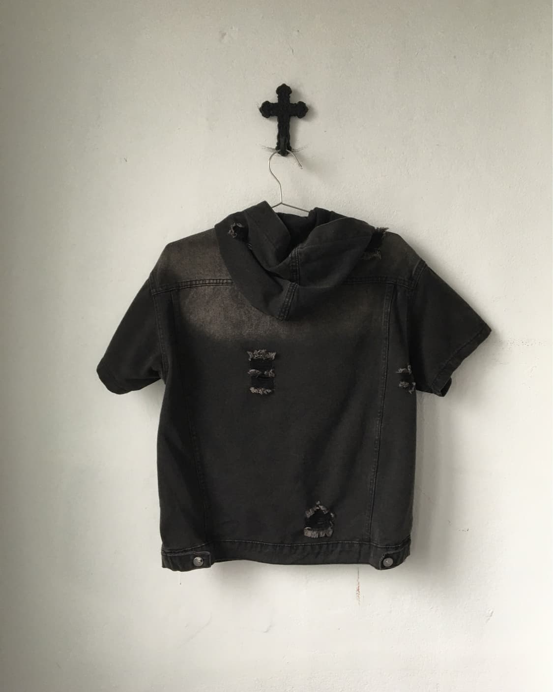 Damage grunge mood hood zip up 상품이미지3
