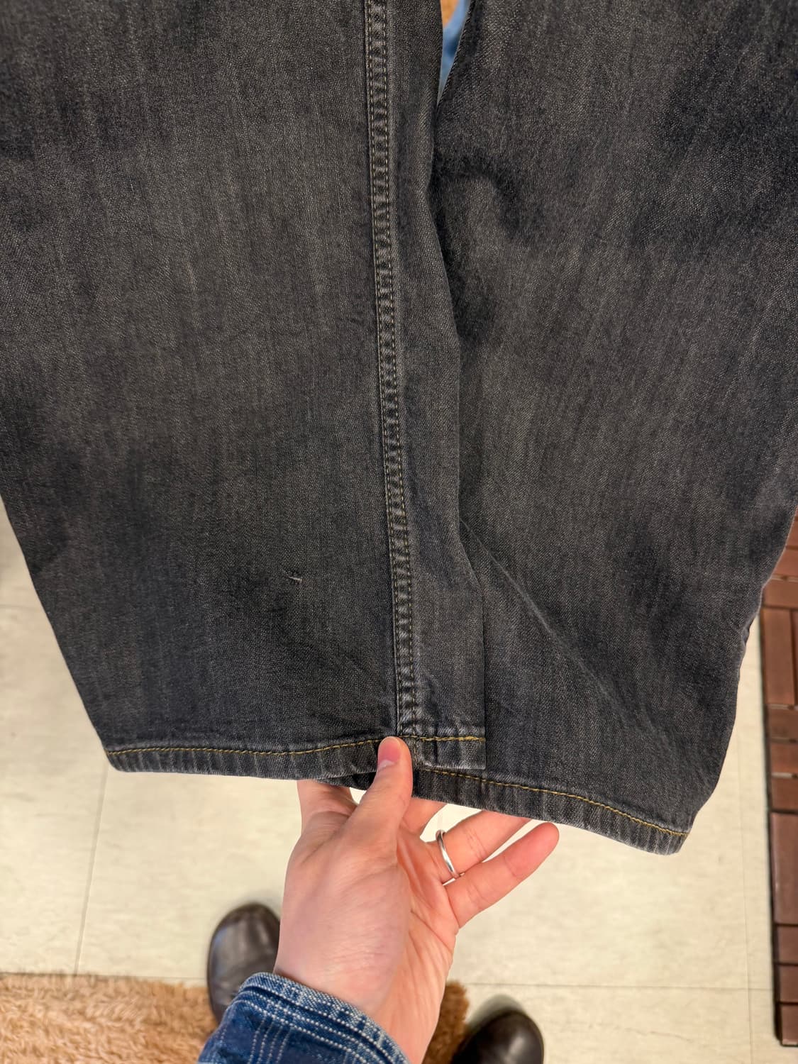 Levis 리바이스 569 흑청 데님 팬츠 (36inch) 상품이미지7