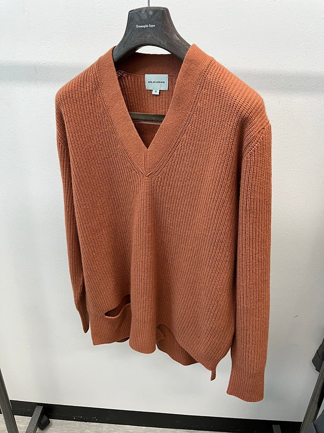 100) 솔리드옴므 오버 니트  상품이미지1