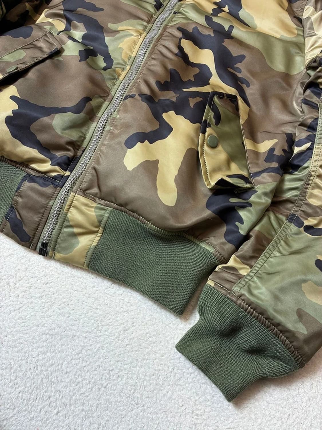 알파인더스트리 카모 Ma-1 리버시블 블루종 자켓 PN6460    상품이미지3