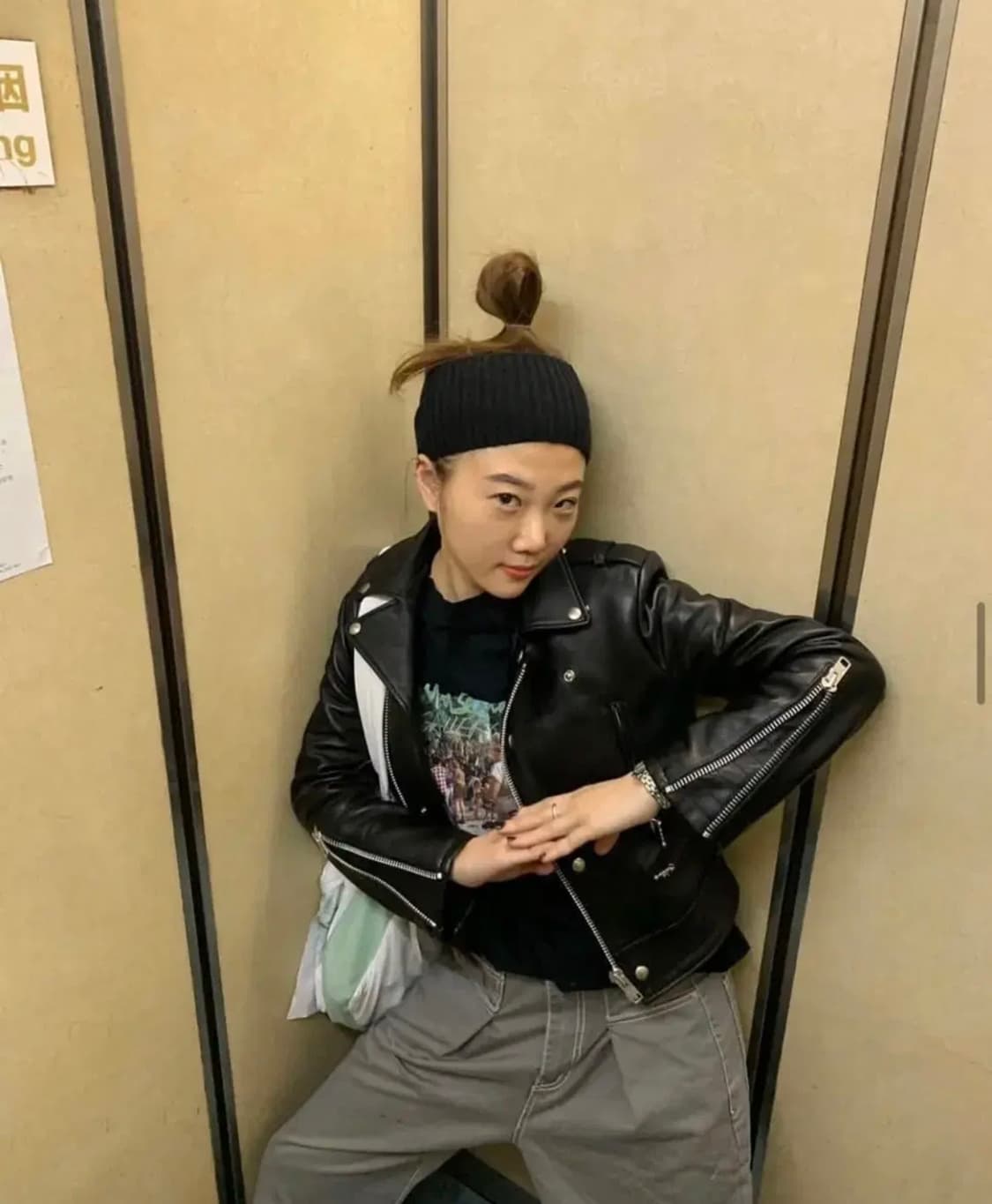 마뗑킴 레더 라이더자켓 m 상품이미지4