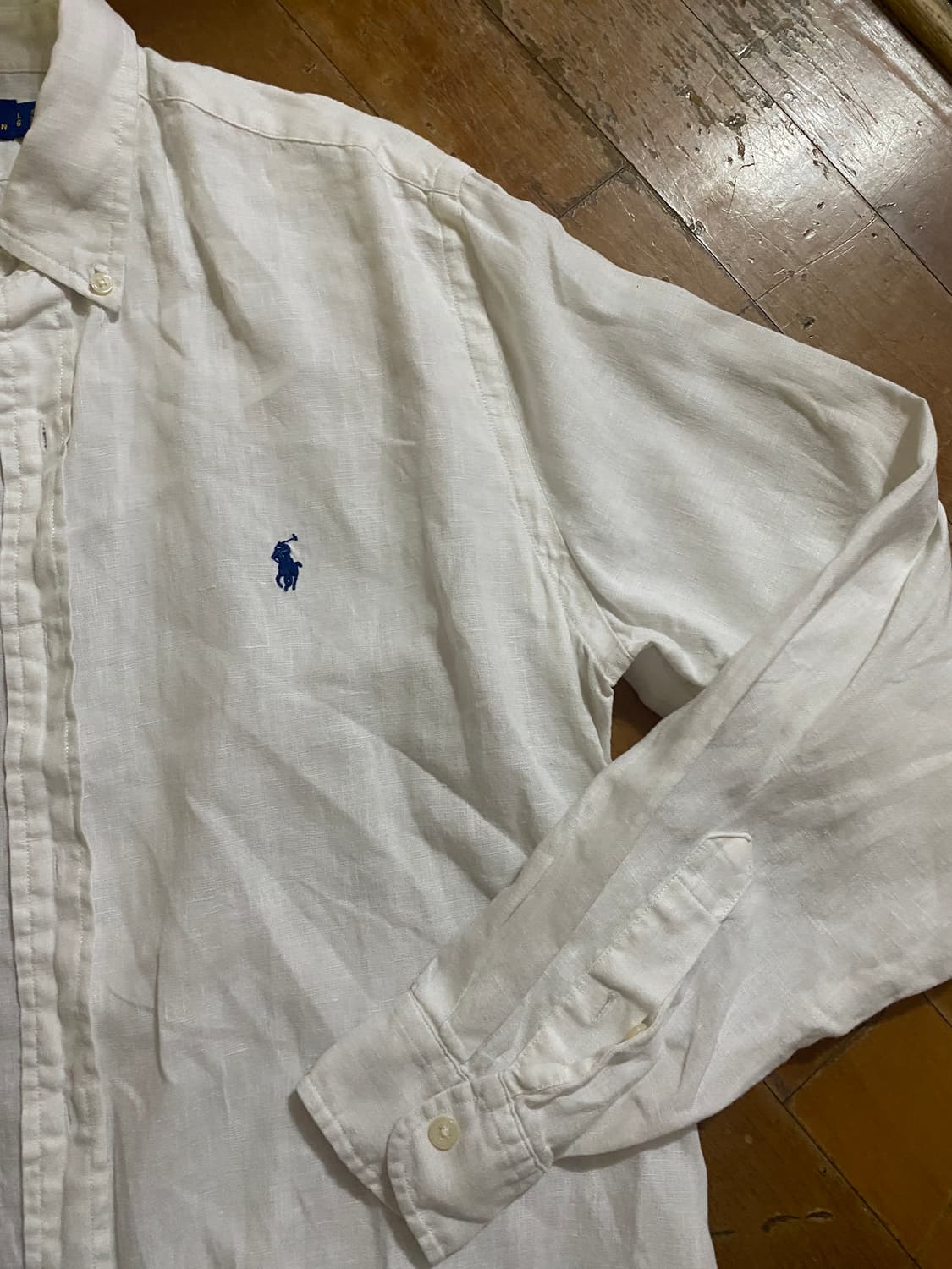 폴로 랄프로렌 린넨 화이트 셔츠 L (105) 상품이미지3
