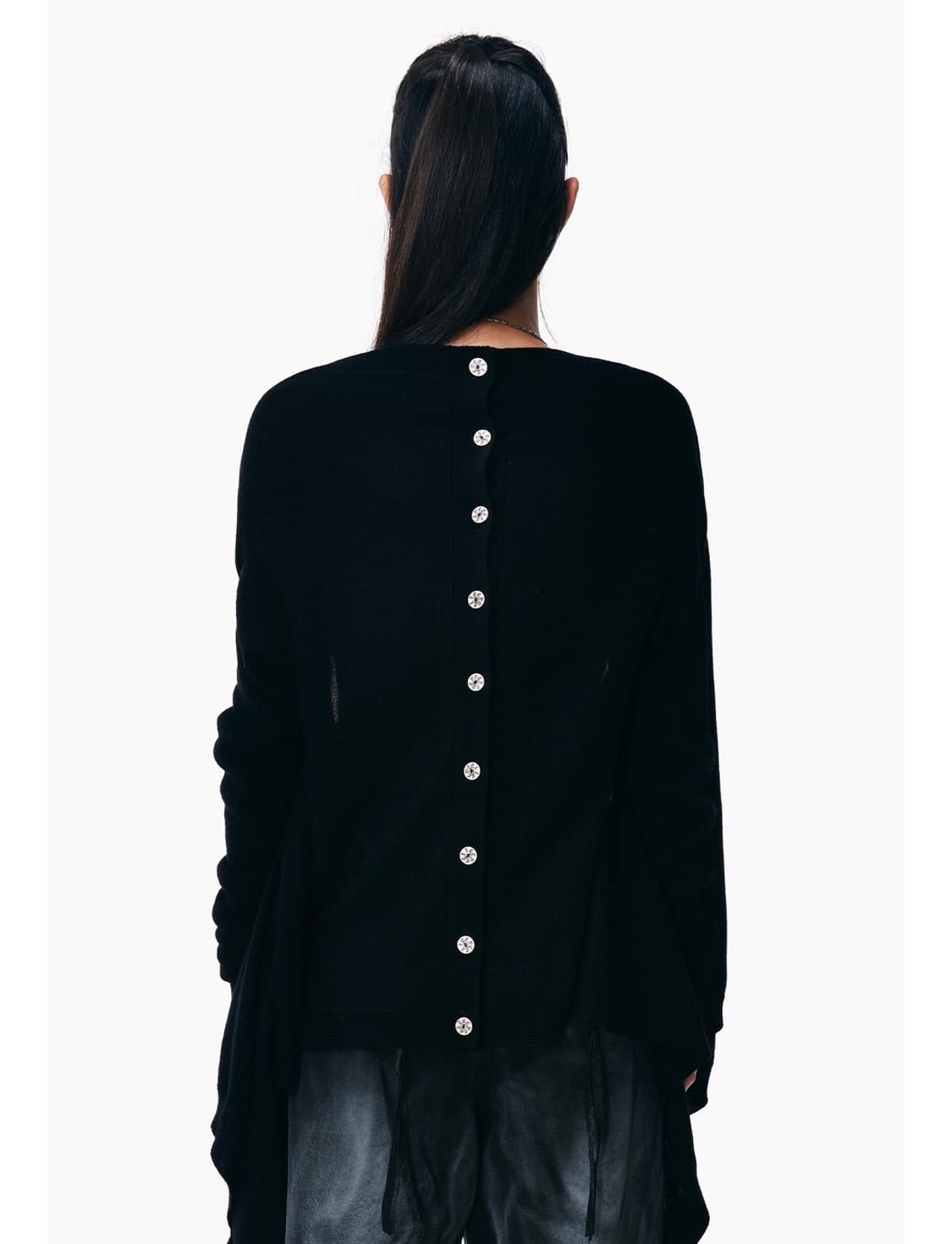 yeel 오픈 가디건 DRAPED BUTTON-DETAIL OPEN CA 상품이미지3