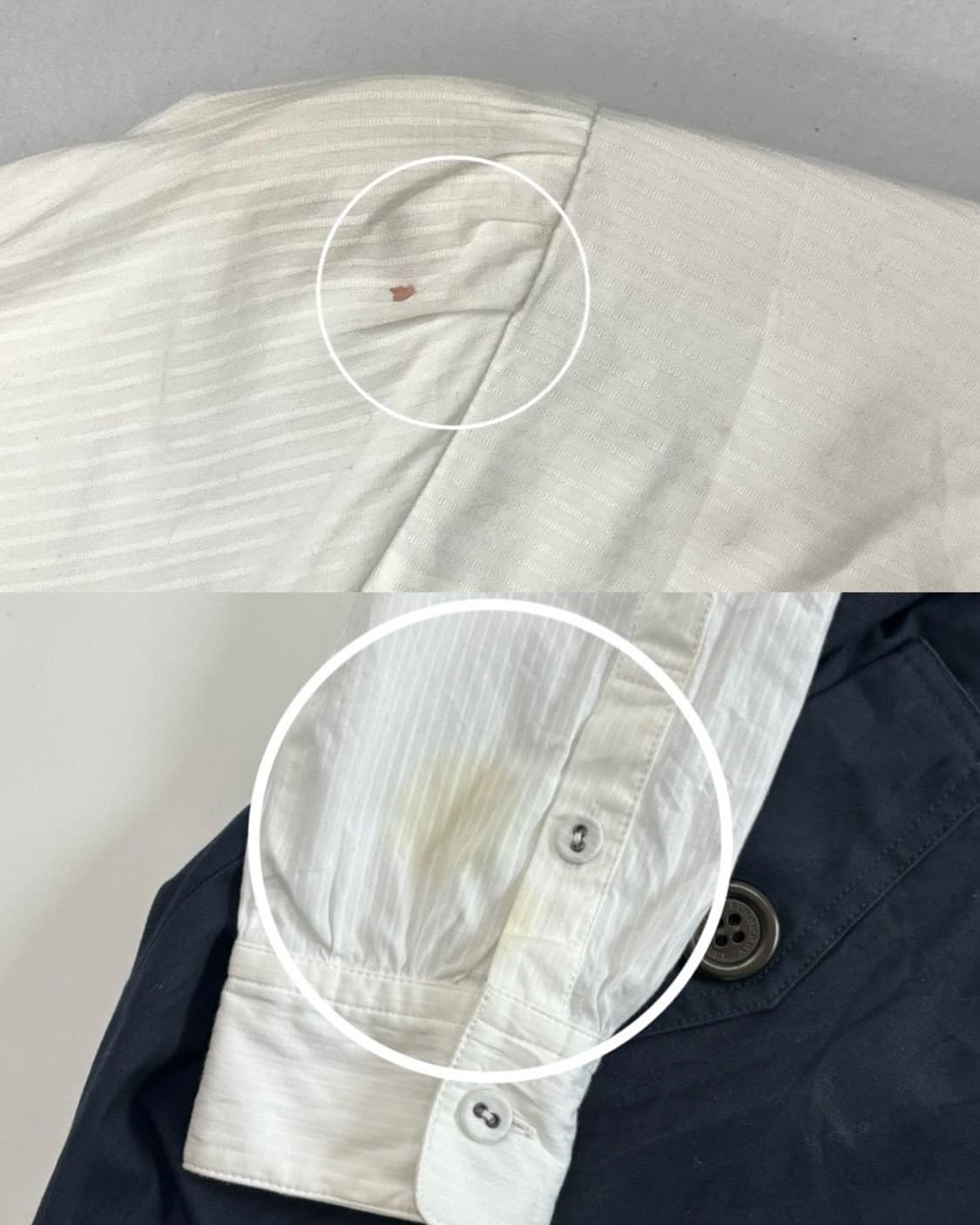 Burberry 버버리 화이트-네이비 프릴 벨트 원피스 상품이미지9