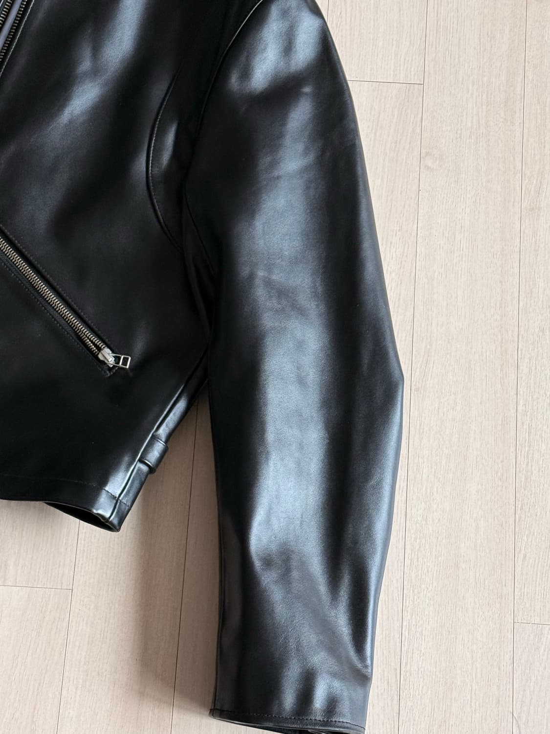 토니웩 이탈리안 카프 레이서 가죽 레더 라이더 자켓 주우재 상품이미지2