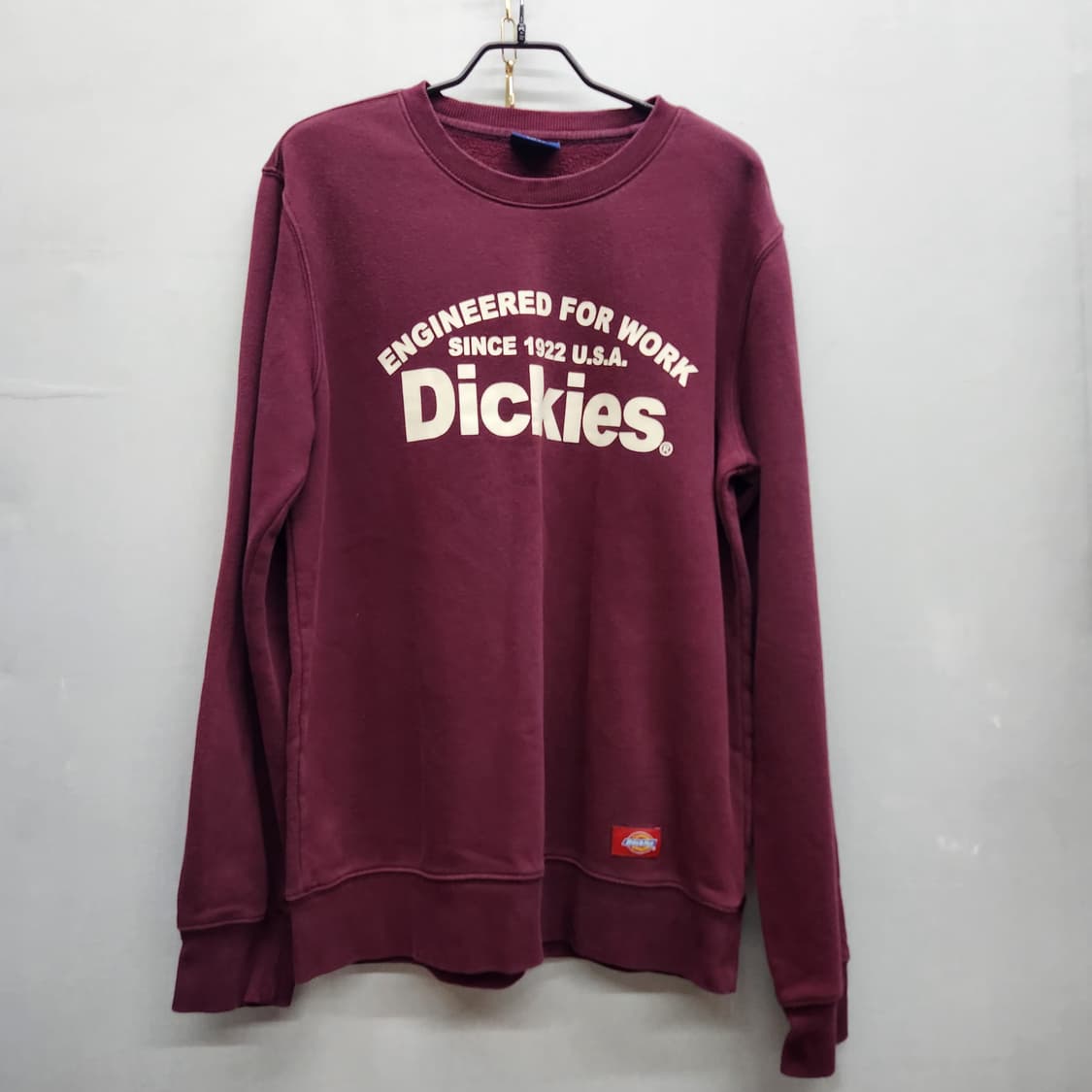 디키즈 버건디 빅프린팅 맨투맨 L 상품이미지1