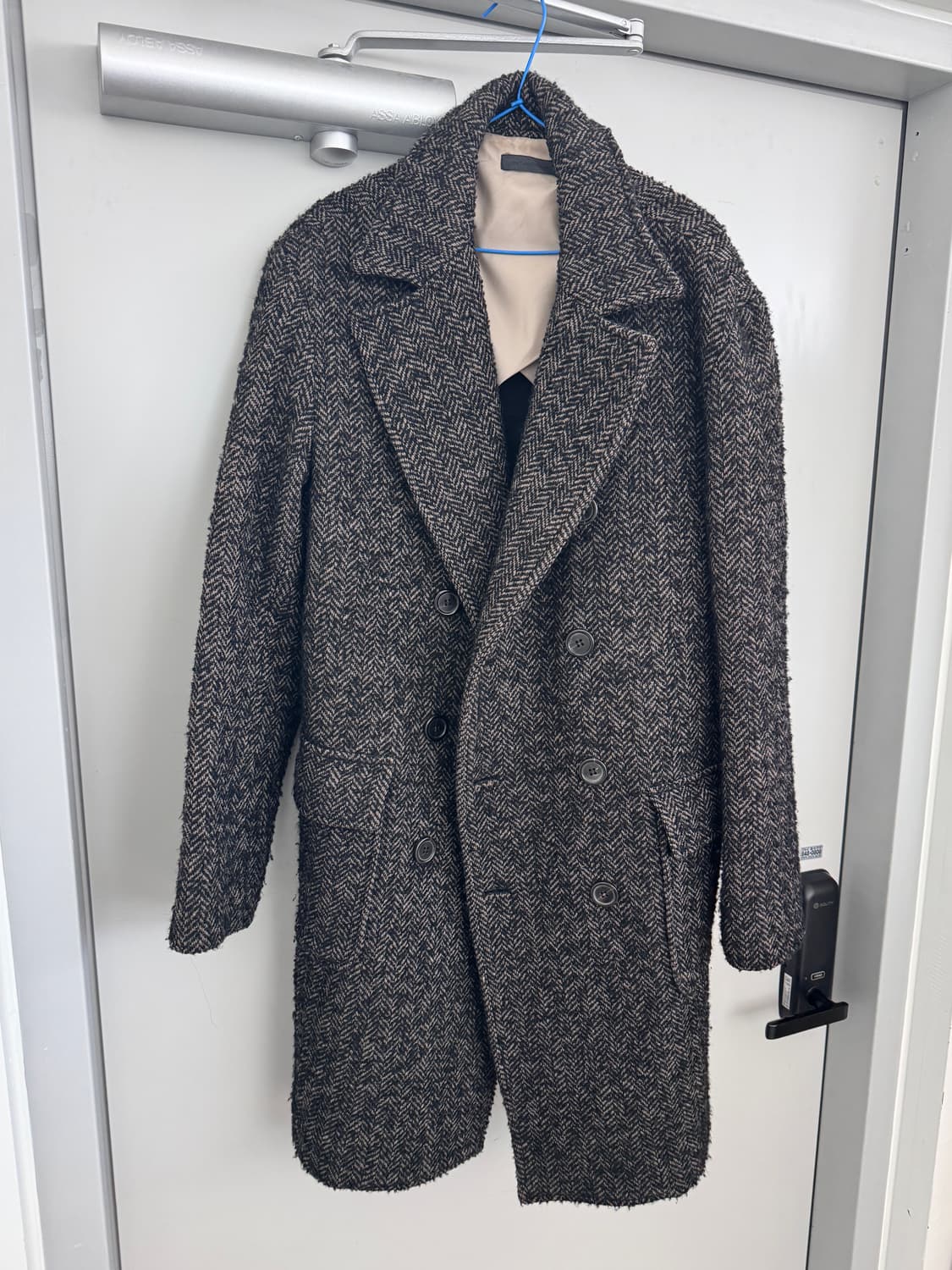 트위드 더블 라펠 코트 상품이미지2