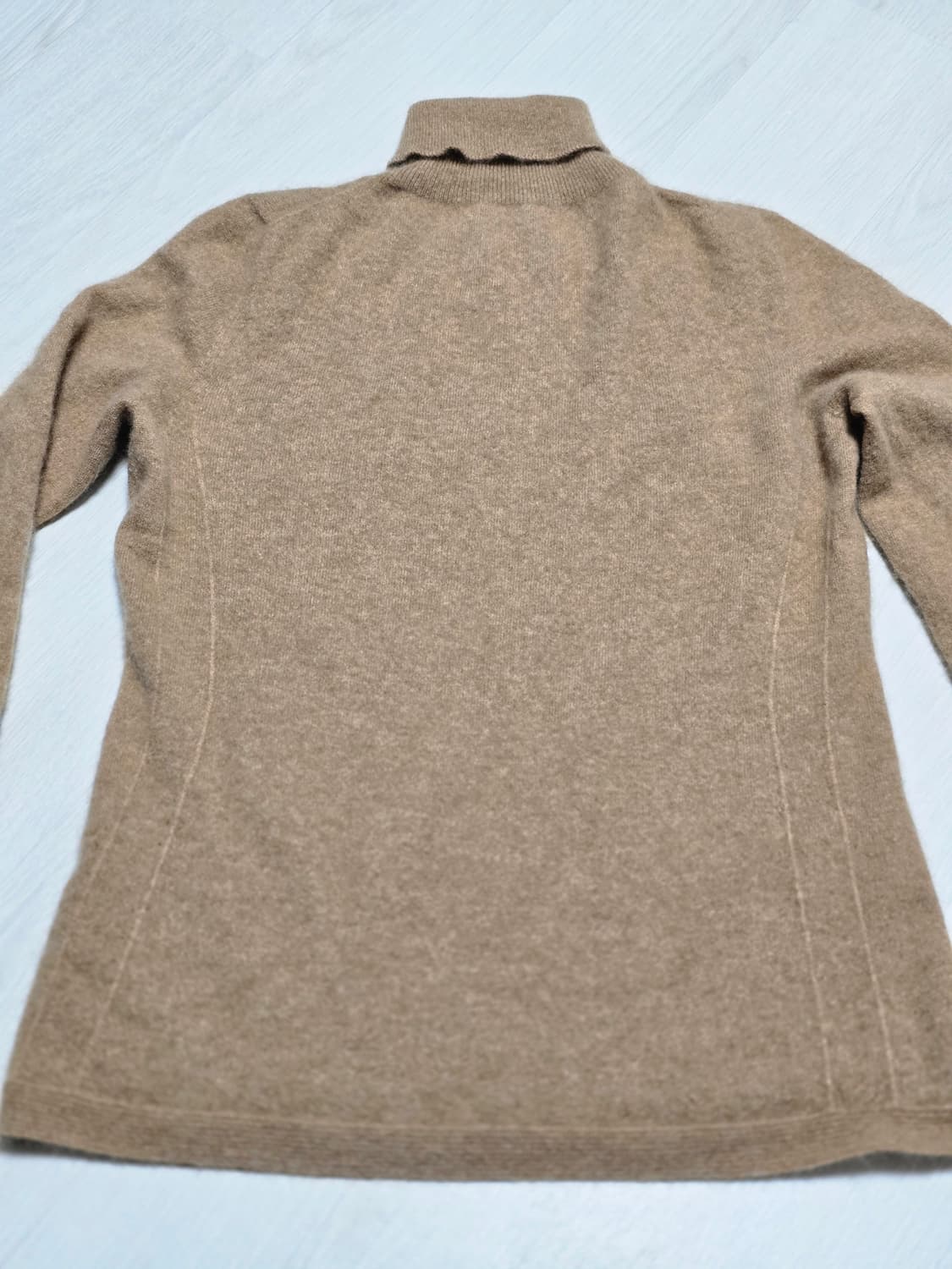 LBL 퓨어 캐시미어 100 베이지 니트 터틀넥 상품이미지3