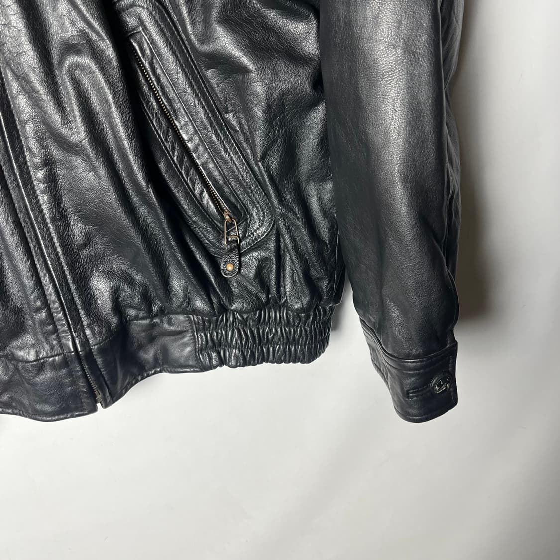 [Benetton] 80's 베네통 카우스킨 레더자켓 상품이미지3