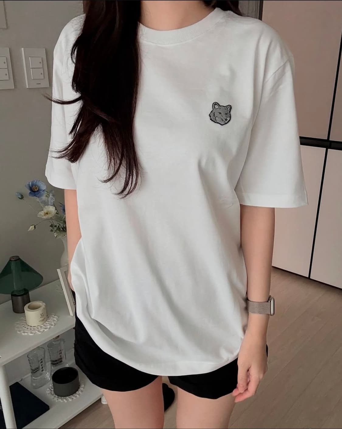 메종키츠네 폭스 패치 반팔티셔츠 상품이미지4