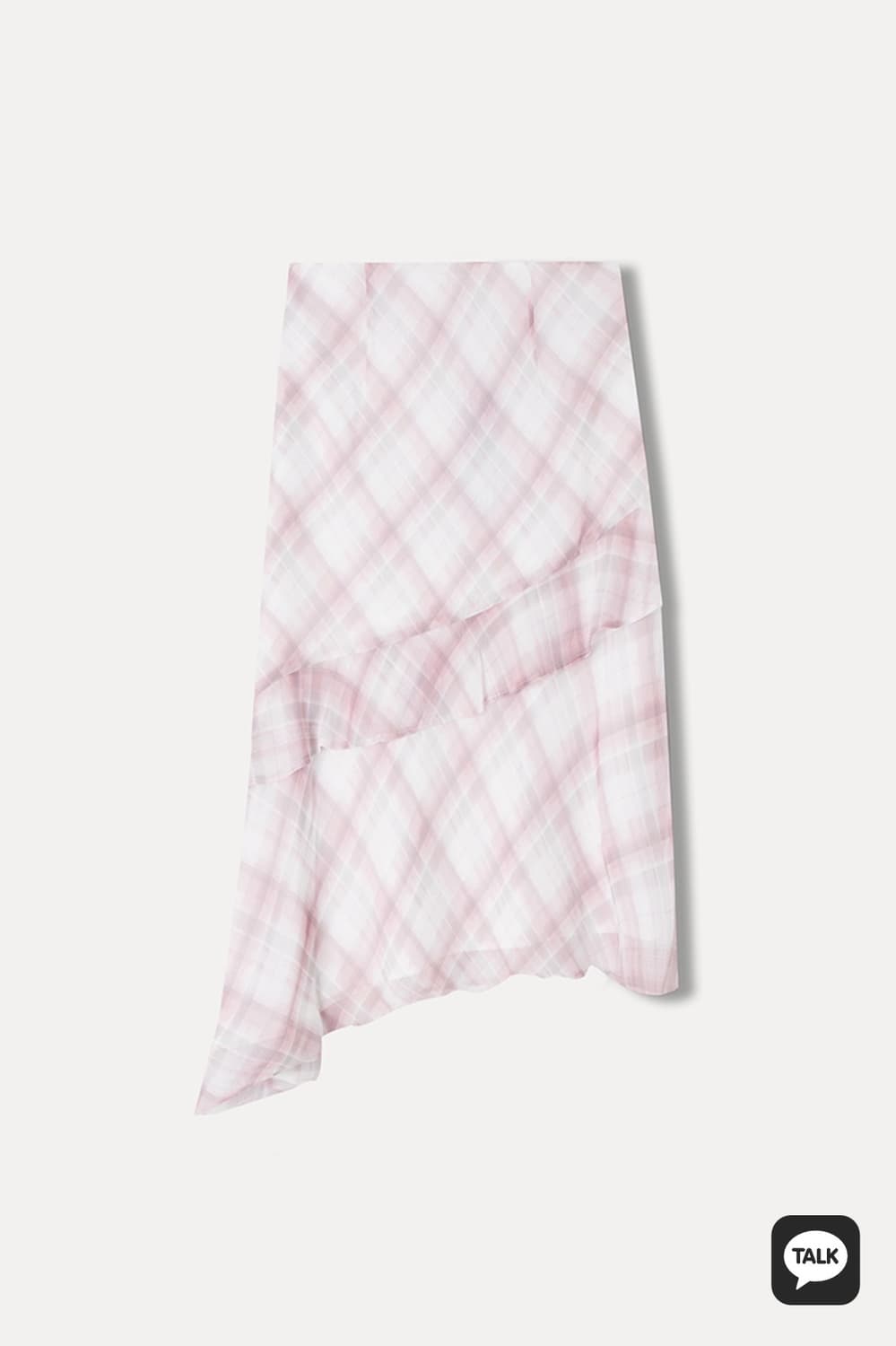 구매가 6만) 미쏘 체크 프릴 언발 스커트 벚꽃룩 에겐 상견례 하객룩 상품이미지1