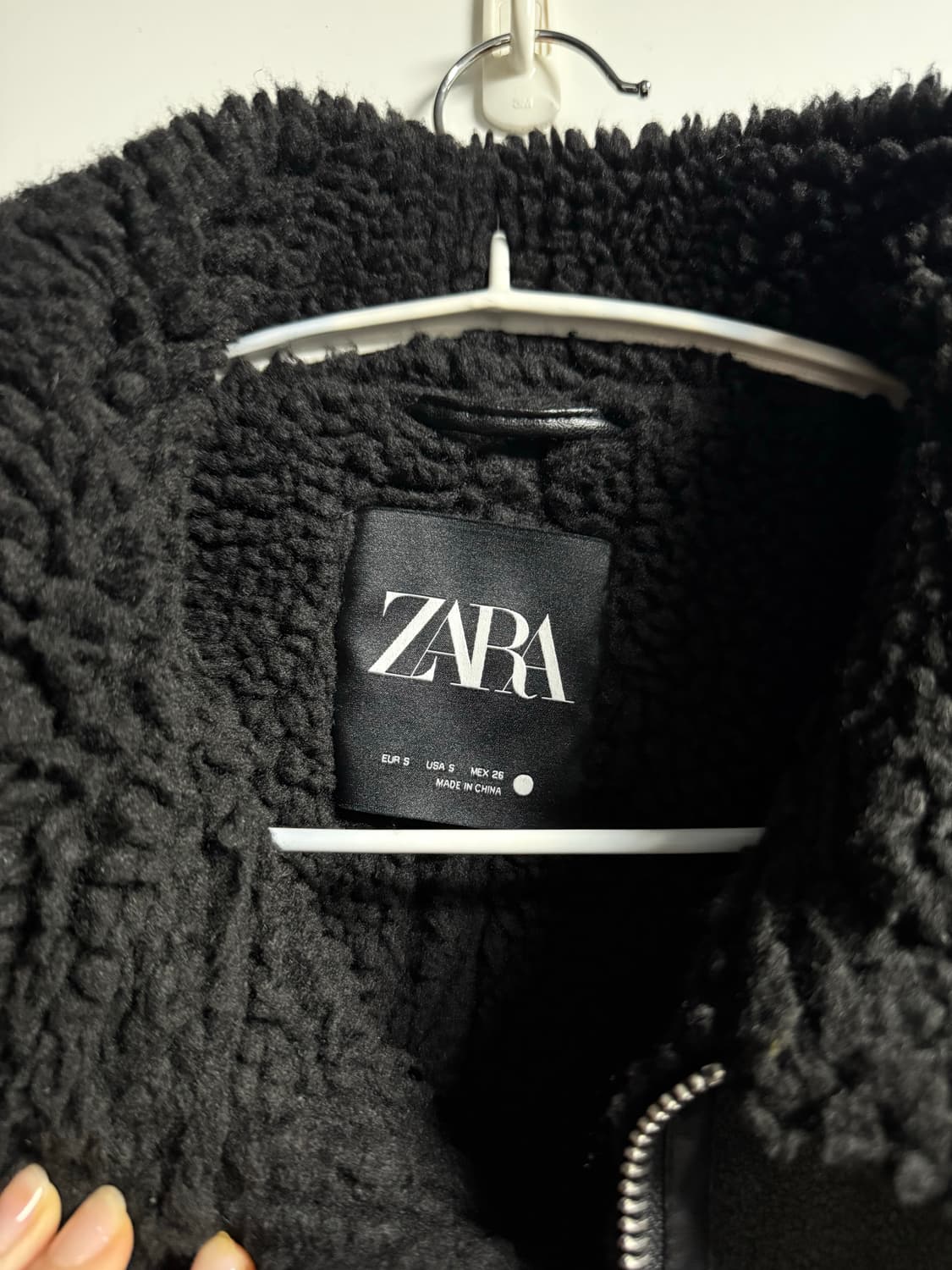 자라 더블 페이스드 바이커 자켓 무스탕 상품이미지5