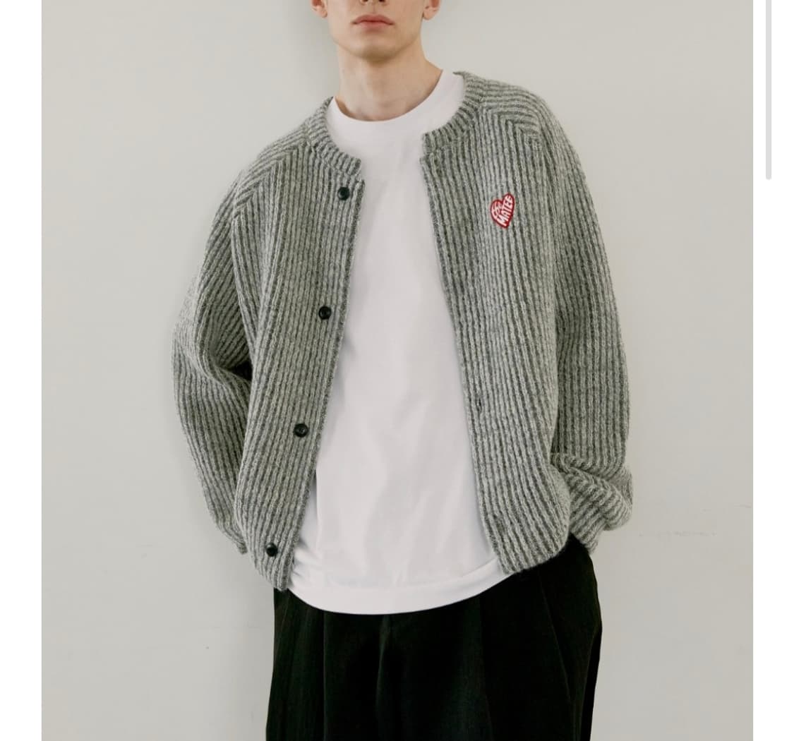 더마티 남성 하트 와펜가디건/M 상품이미지1