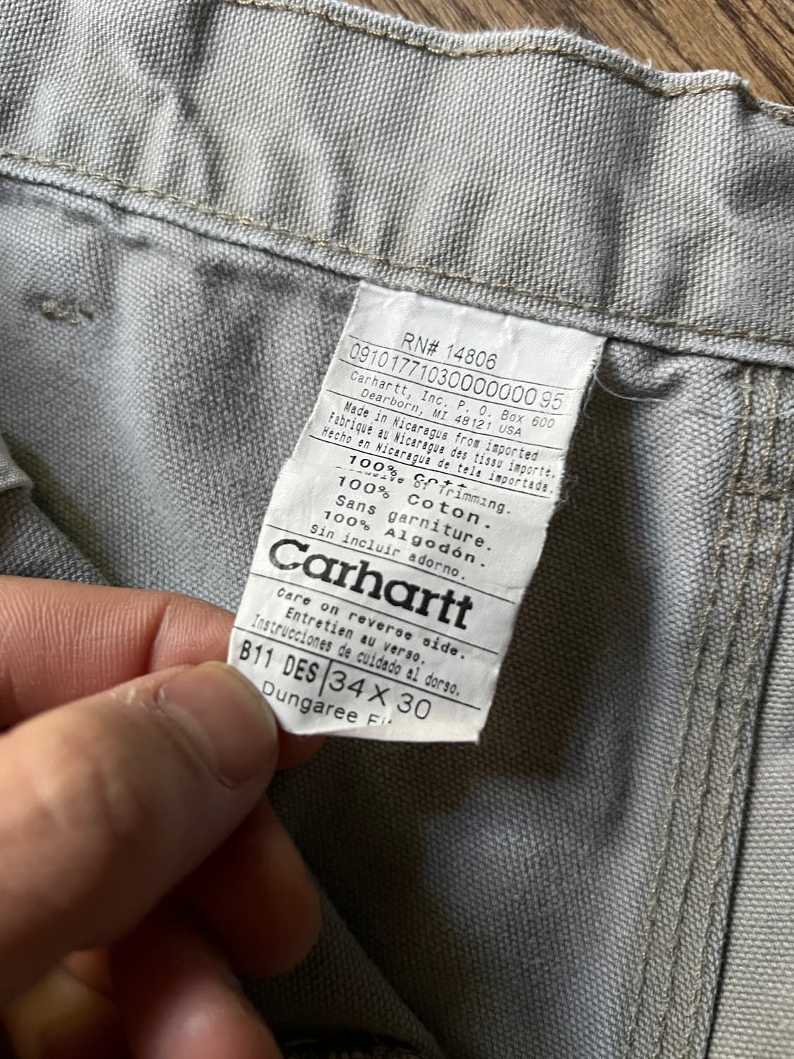 [34]칼하트 USA 빈티지 페인팅 데저트 탄 싱글니 카펜터 워크 팬츠 상품이미지7