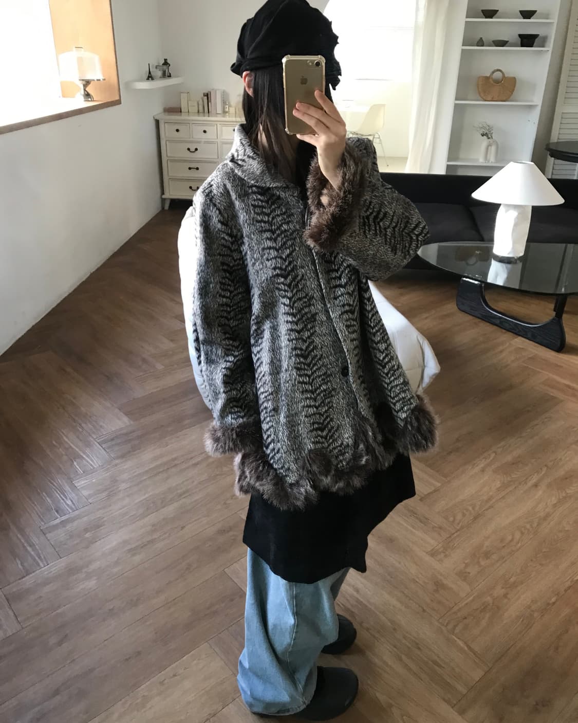  vintage pattern fur coat 상품이미지3