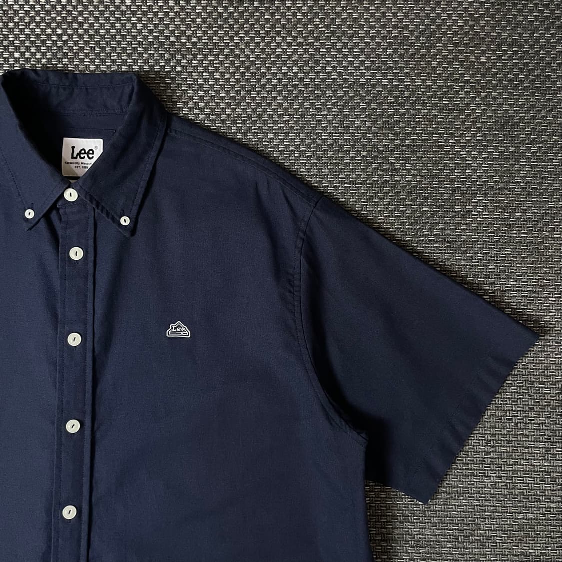 Lee 네이비 로고 릴렉스드핏 반팔 셔츠 S 상품이미지3