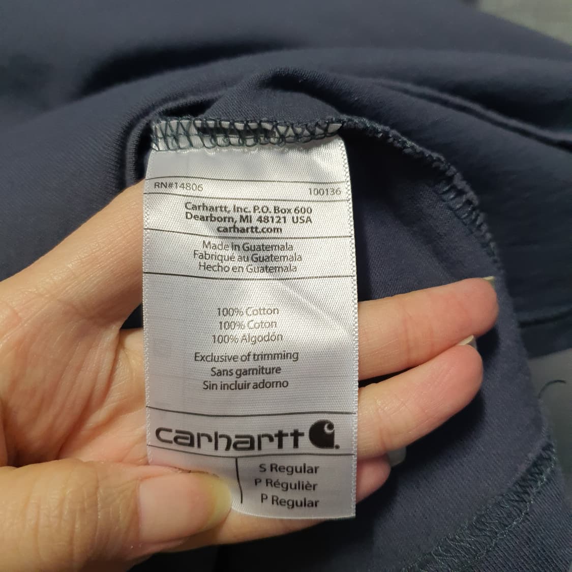 칼하트 포켓 오리지널핏 라운드 반팔티   상품이미지5