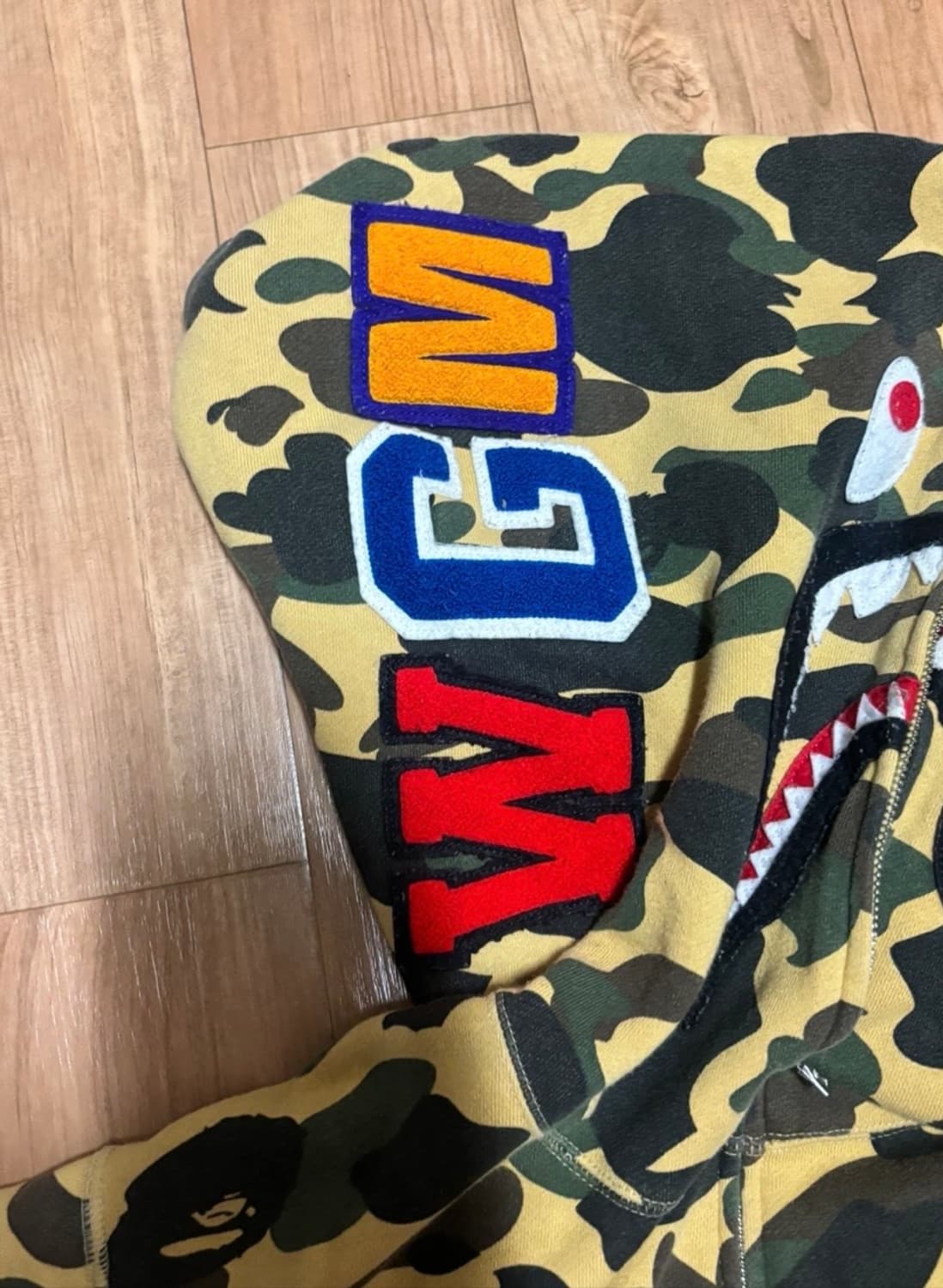 베이프 카모 샤크후드집업 2XL 판매 상품이미지2