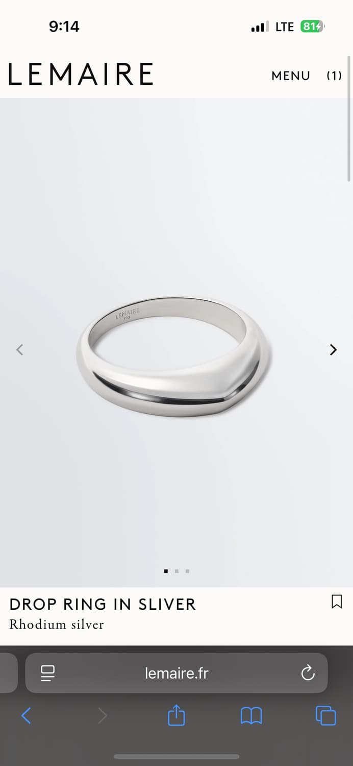 르메르 실버반지 드롭링 54호 (정품) 상품이미지1